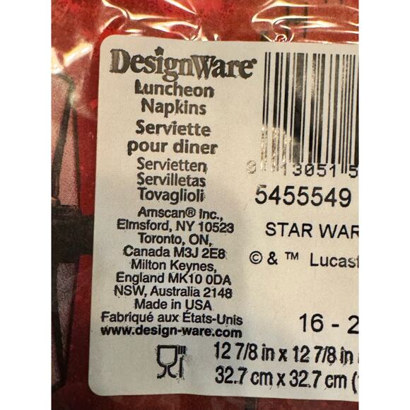 NEW Star Wars The Force Awakens Luncheon Napkins Birthday Party
Kylo Ren Sealed - Picture 6 of 7